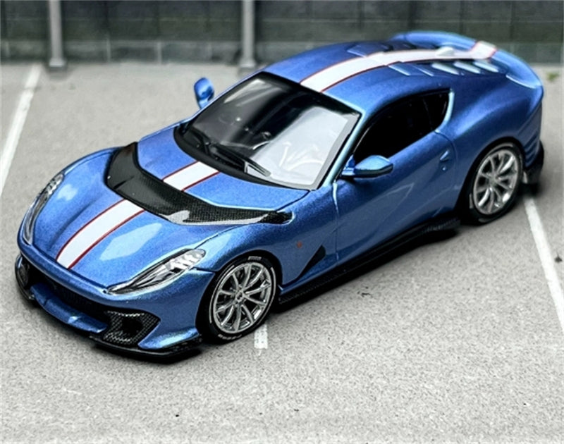 TOC Ferrari FE812C Coupe Sports BLU GENZIANA 1:64 Car Pre-built Model