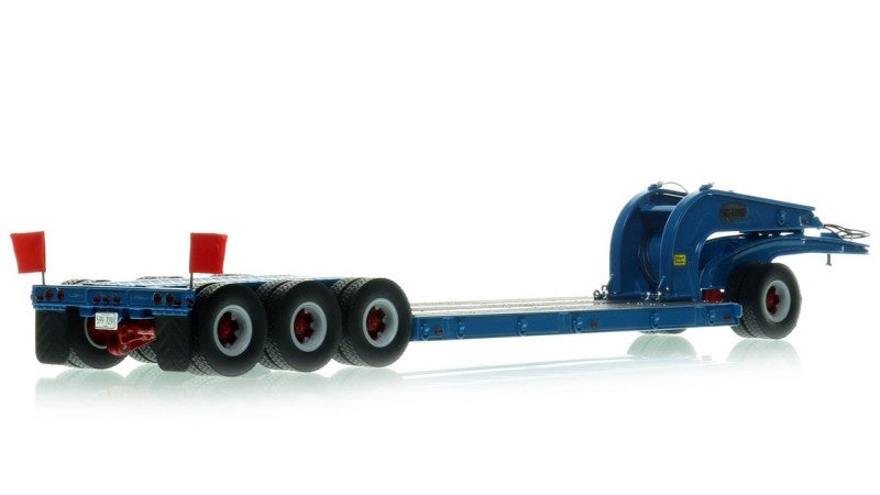 1:50 Talbert  1960s 60-Ton Cableneck Lowbed w/ Single-Axle Dolly Heavy Haul Replicas  Sapphire Blue Diecast Model