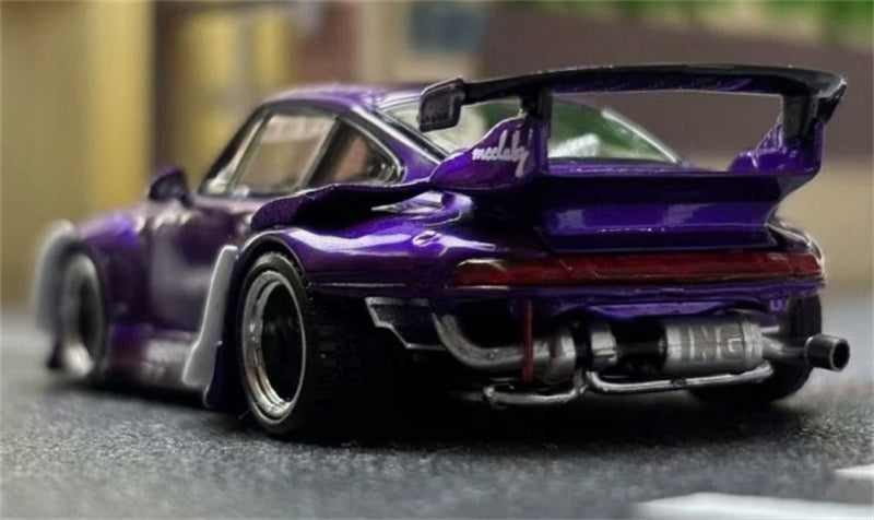 1:64 Porsche 911 RWB 993 Glossy Purple with White Edge SW DIECAST Model