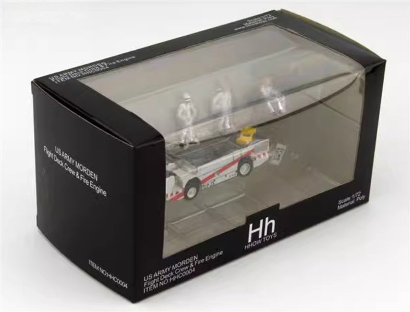 HHOWTOYS US ARMY MORDEN Fight Deck Crew & Fire Engine 1:72 Truck Pre-built Model