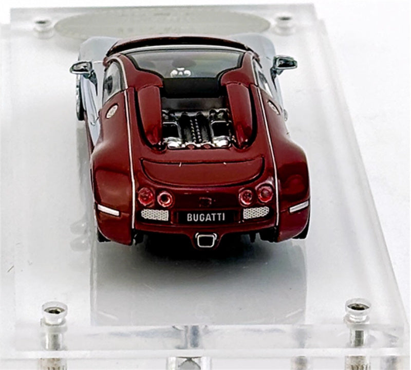 Mortal Bugatti Veyron Electroplated red silver Limited Edition 499PCS ONLY 1:64 Car Pre-built Model view4