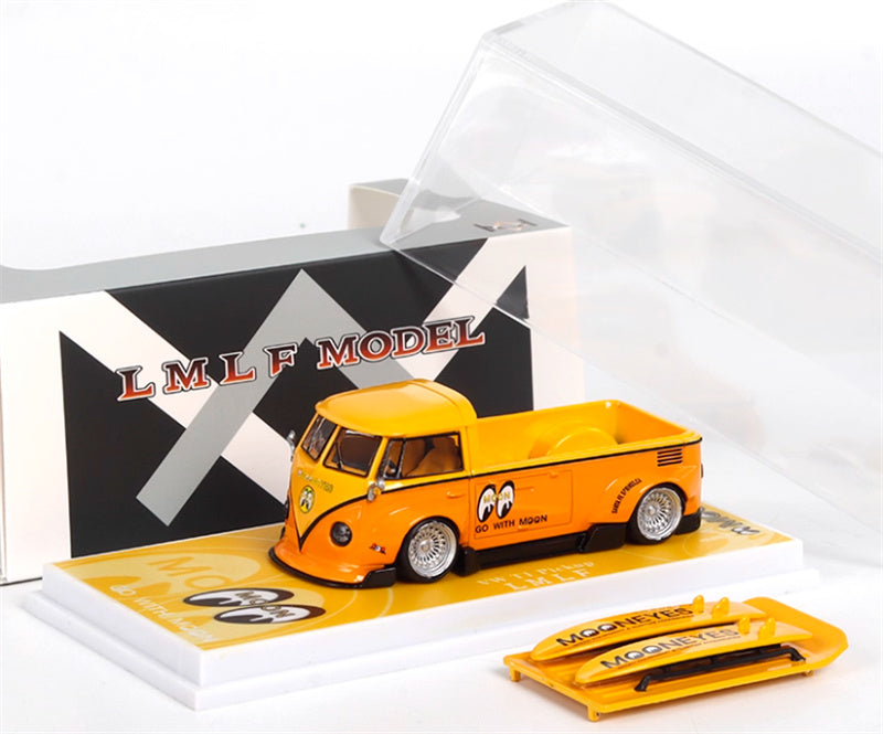LMLF MODEL Volkswagen T1 Kombi wide body pickup truck with lid Mooneyes 1:64 Truck Pre-built Model view6