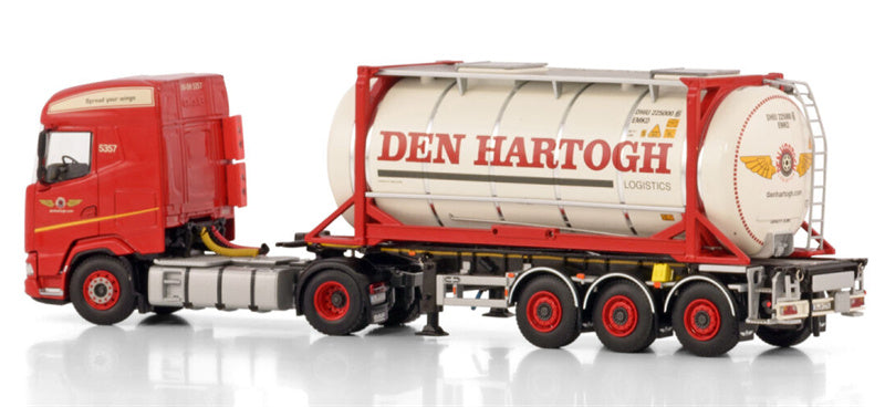 WSI DAF XG 4X2 +20FT TANK CONTAINER Den Hartogh 1:50 Model