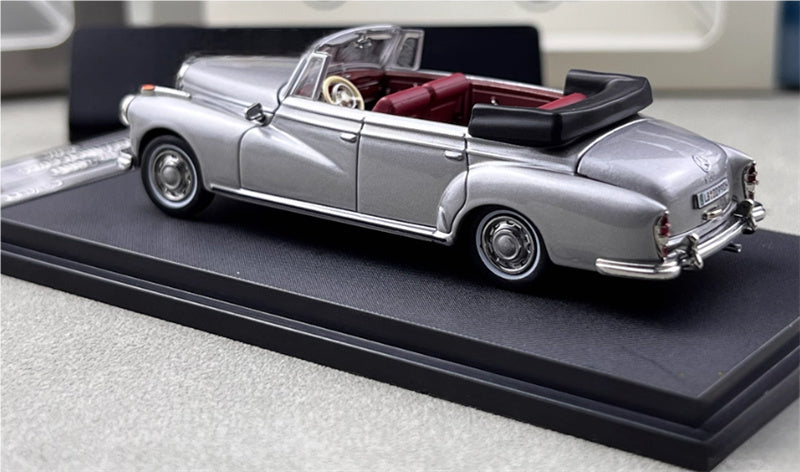 SEEKER Mercedes Benz 300D Adenauer W189 1959 convertible Soft top iron gray 1:64 Car Pre-built Model view5