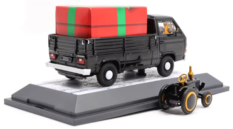 SCHUCO VOLKSWAGEN VW T3a Christmas Edition 2024 with 1:43 Car Pre-built Model view2