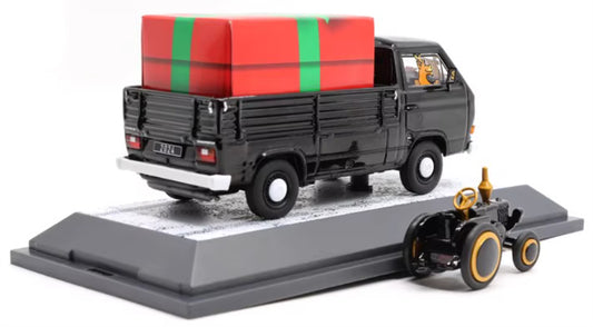 SCHUCO VOLKSWAGEN VW T3a Christmas Edition 2024 with 1:43 Car Pre-built Model view2