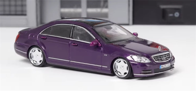 SW Mercedes Benz S600L W221 Purple Limited Edition 399PCS ONLY 1:64 car Pre-built Model view3