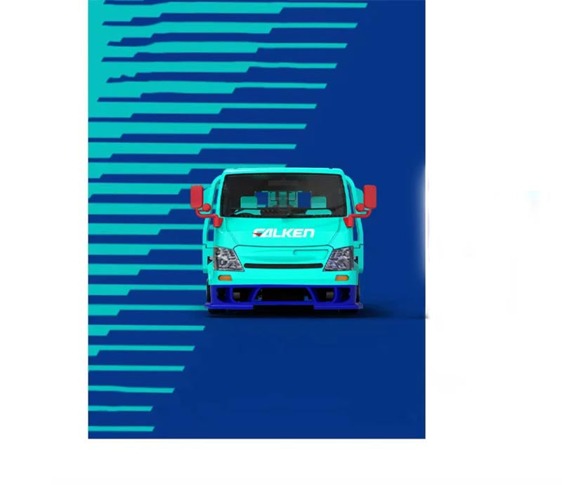 1:64 Hino H300 Falken Cyan Blue COOL.CAR DIECAST Model