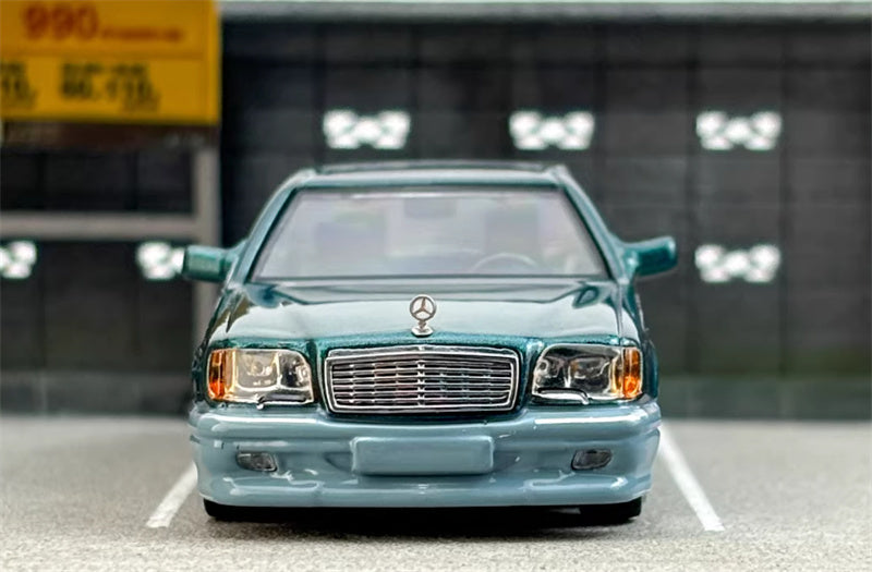 SW Mercedes Benz S600 W140 Green Hybrid Limited Edition 499PCS ONLY 1:64 car Pre-built Model view6