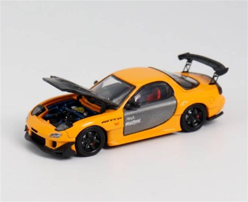 1:64 Mazda RX-7 RE Amemiya‌ Yellow and Black BSC DIECAST Limited Edition 999pcs ONLY Model