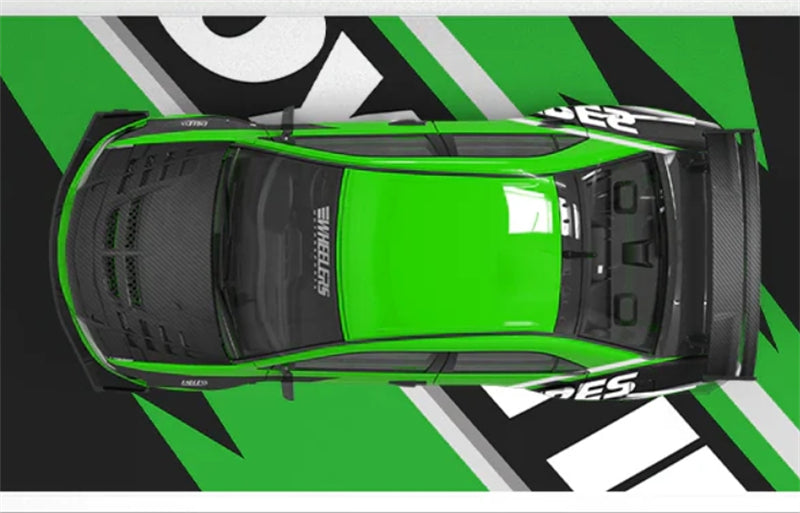 TimeMicro Mitsubishi Lancer Evolution IX Racing car Green Goblin Regular Version 1:64 car Pre-built Model view2