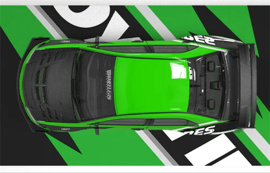 TimeMicro Mitsubishi Lancer Evolution IX Racing car Green Goblin Regular Version 1:64 car Pre-built Model view2