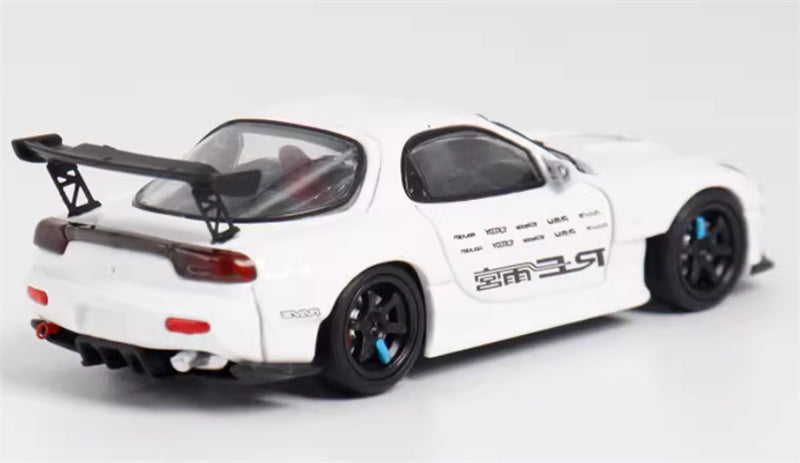 BSC Mazda RX7 Amemiya FD3S White 1:64 Car Pre-built Airliner Model Display view2