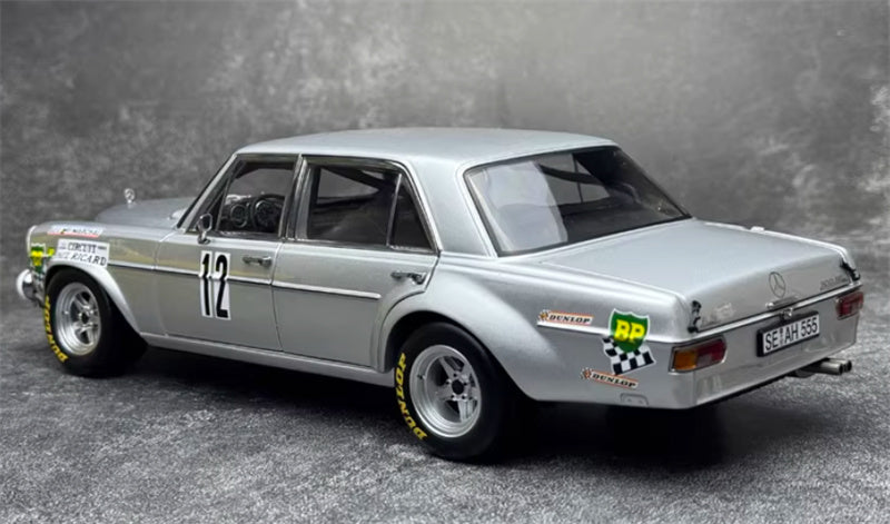 1:18 Mercedes Benz 300SEL 6.8 24-hour Spa 1971 silver  MINICHAMPS #12 DIECAST Car Model