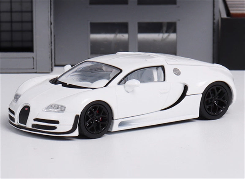 Mortal Bugatti Veyron HEC Exhibition Edition Carbon fiber white Limited Edition 1:64 Car Pre-built Model view1