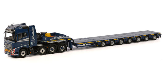 WSI  VOLVO FH 4 GLOBETROTTER 8x4 BROSHUIS SL 100 TONNER 7 AXLE Wocken 1:50 DIECAST Truck Lorry