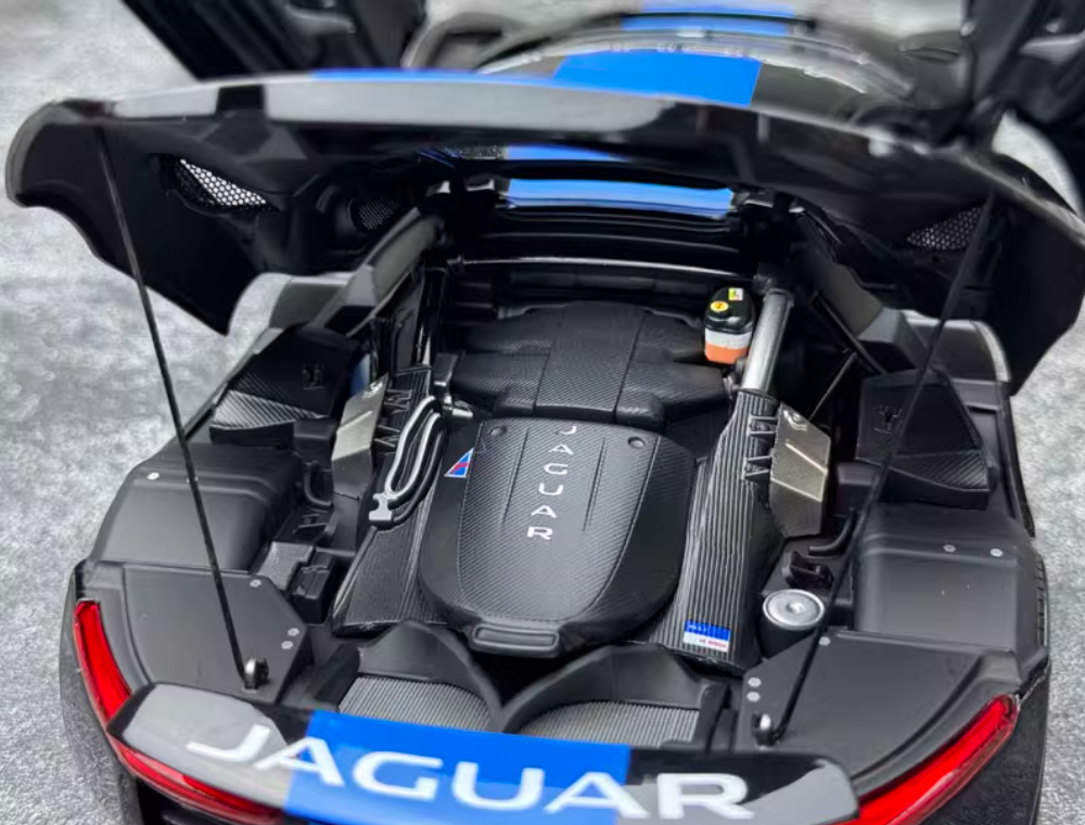 Almost Real Jaguar C-X75 2015 black blue decal Hybrid Prototype 1:18 Car Pre-built Model view10