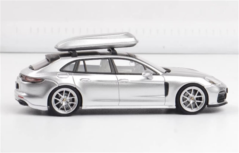 1:64 Porsche Panamera Travel version Limited Edition 699pcs ONLY  Silver Rhino Model DIECAST Model