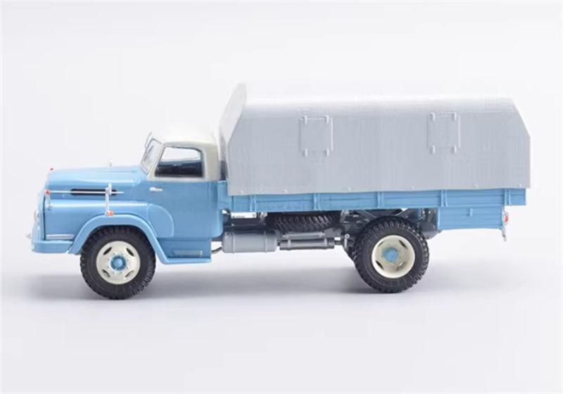 Premium ClassiXXs Csepel D-450 flatbed truck with tent Light Blue 1:43 Truck Pre-built Airliner Model Display view3