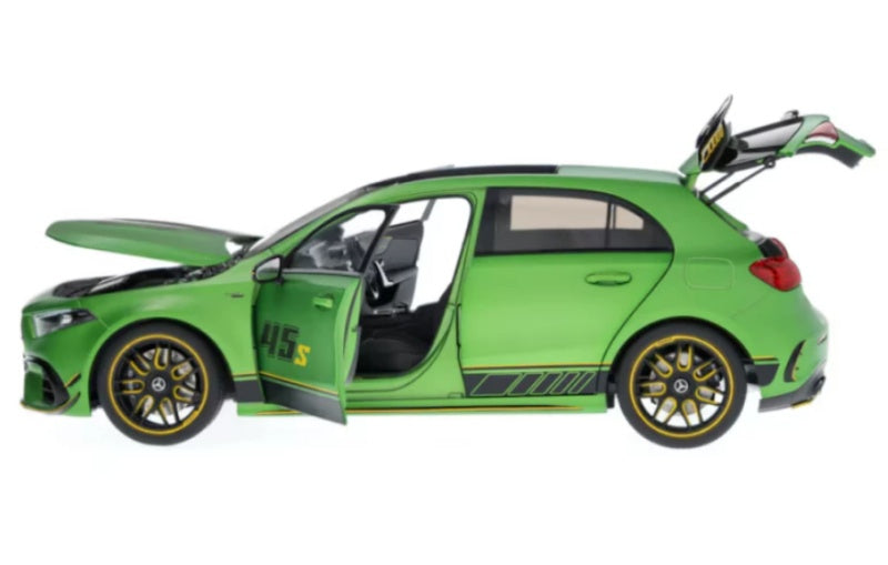 1:18 Mercedes-Benz AMG A45 S NZG Livery Edition Green Diecast Model view3