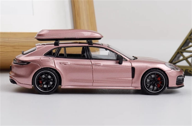1:64 Porsche Panamera Sport Turismo Travel version Limited Edition 499pcs ONLY  Iceberry pink Ghost Player DIECAST Model