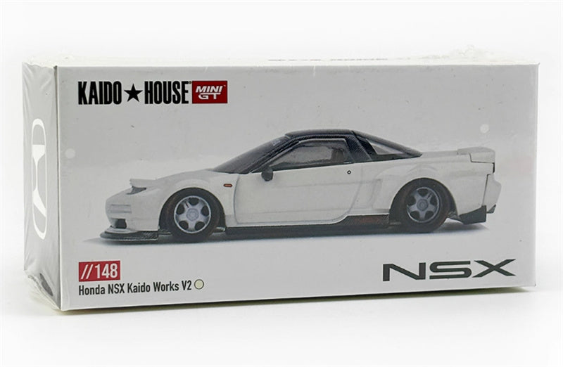 KaidoHouse x MiniGT Honda NSX NA1 Kaido WORKS V2 white VTEC 1:64 Car Pre-built Model view8