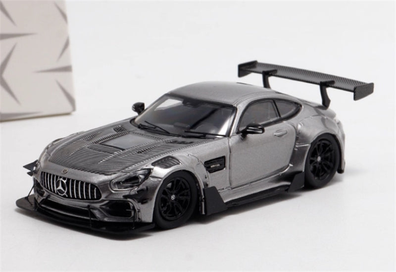 1:64 Mercedes Benz AMG GTS Widebody Silver Grey Rhino Model DIECAST Limited Edition 499pcs ONLY Model
