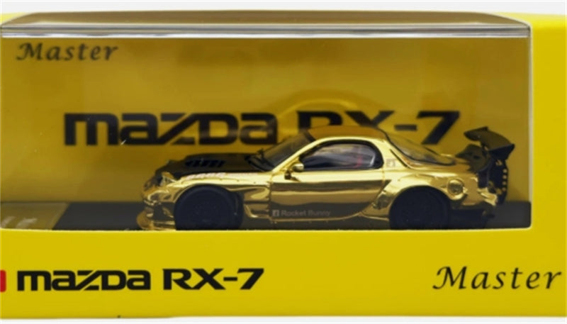 1:64 Mazda RX-7 Rocket Bunny Chrome Gold Master DIECAST Limited Edition 799pcs ONLY Model