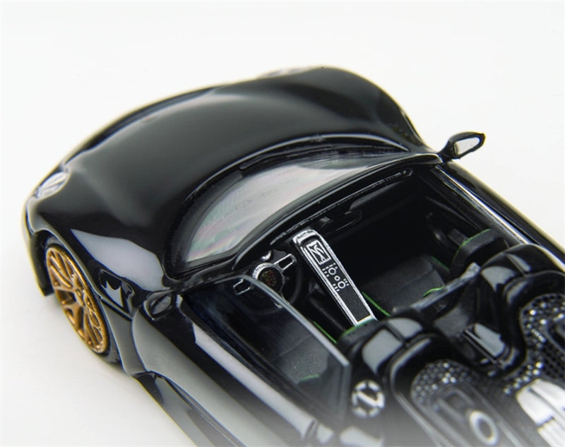 TimeMicro Porsche 918 Spyder Black Gold Wheel Regular Version 1:64 car Pre-built Model view6