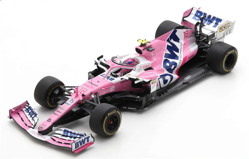 spark Sakhir GP 3rd BWT Racing Point RP20 2020 Lance JCB Claro pirelli 1:18 Car Pre-built Model view1