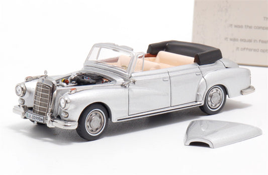 Mortal Mercedes Benz TYP 300D Cabriolet W189 Limited Edition 499PCS ONLY silver 1:64 Car Pre-built Model view2