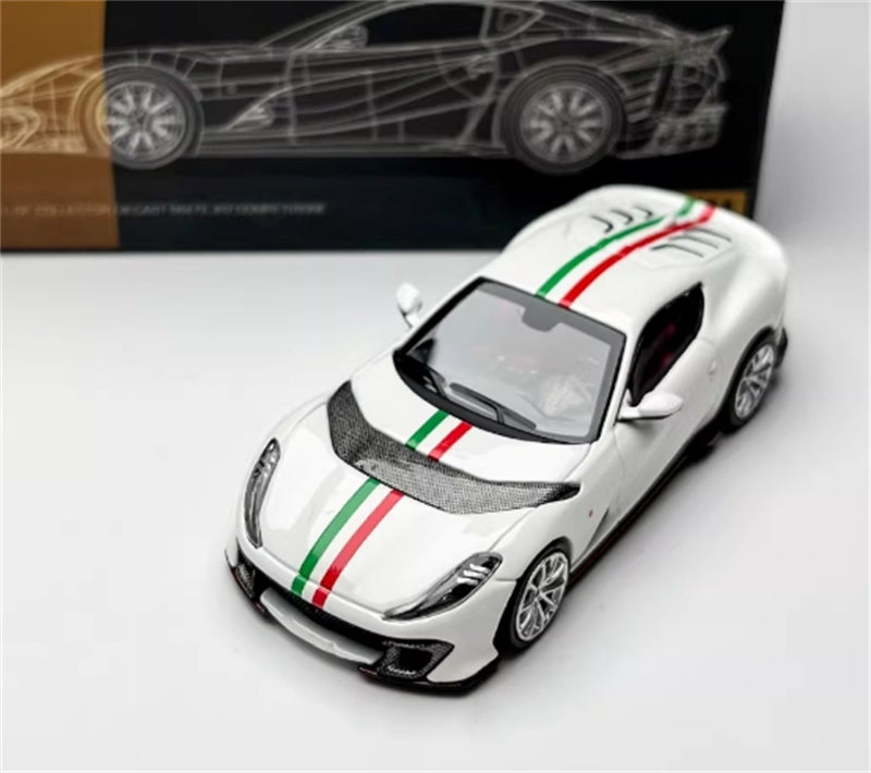 TOC Ferrari FE812C Coupe Sports BIANCO ITALIA 1:64 Car Pre-built Model