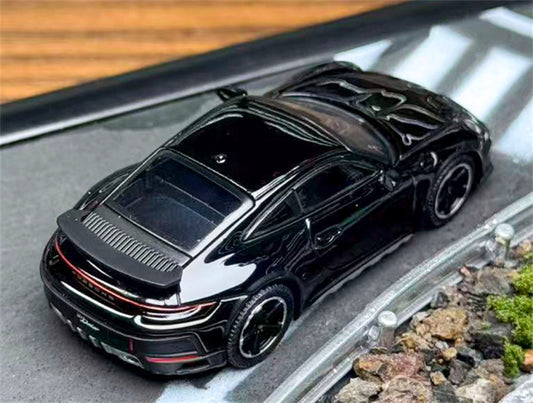 MINIGT Porsche 911 Dakar Black color box packaging 1:64 Car Pre-built Model view2