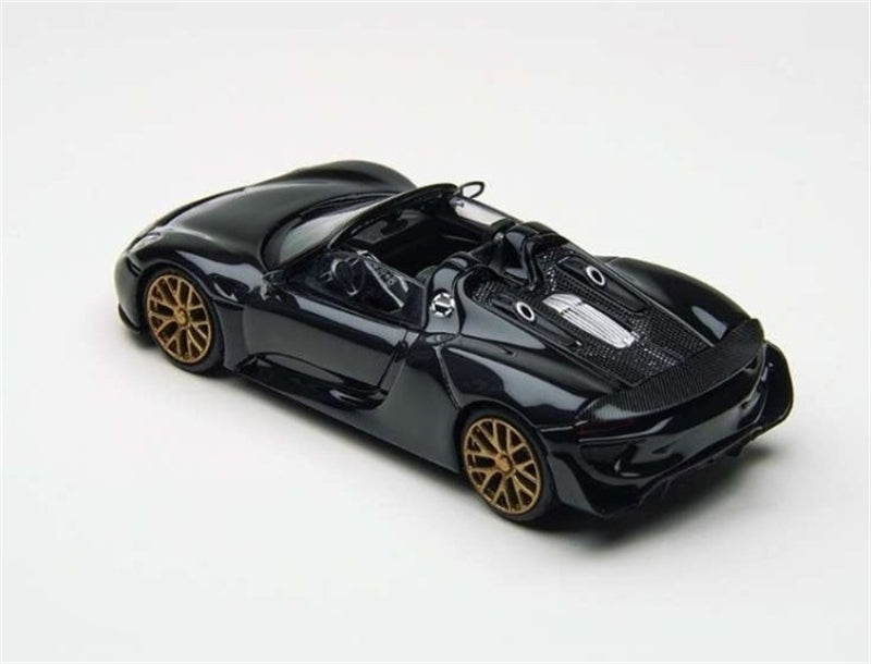 TimeMicro Porsche 918 Spyder Black Gold Wheel Regular Version 1:64 car Pre-built Model view2