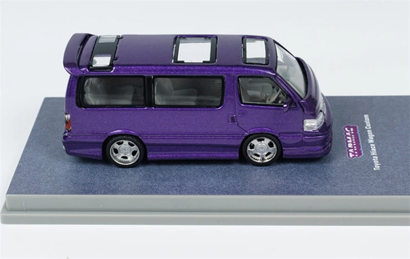 Tarmac Works Toyota Hiace Wagon Custom Purple 1:64 Car Pre-built Model view3