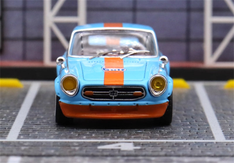 Mortal Honda S800 Limited Edition 299PCS ONLY Gulf Painting 1:64 Car Pre-built Model view9