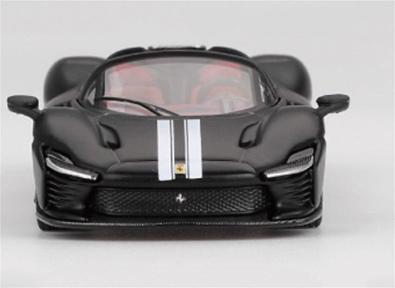 BBR MODELS Ferrari Daytona SP3 convertible Matte Black 1:64 Car Pre-built Model view4