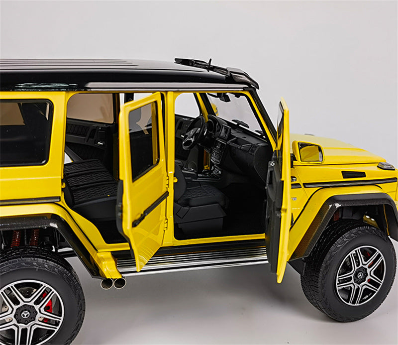 Almost Real Mercedes Benz G500 4X4 SUV Yellow 1:18 DIECAST CAR
