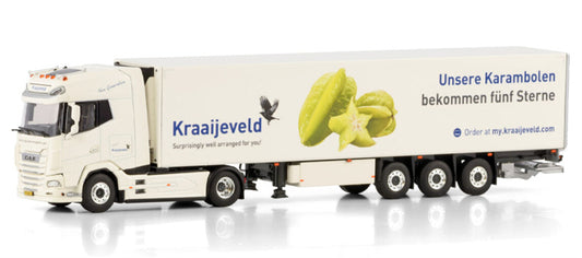 WSI DAF XG+ 4X2 REEFER TRAILER - 3 AXLE Kraaijeveld 1:50 Truck Pre-built Model