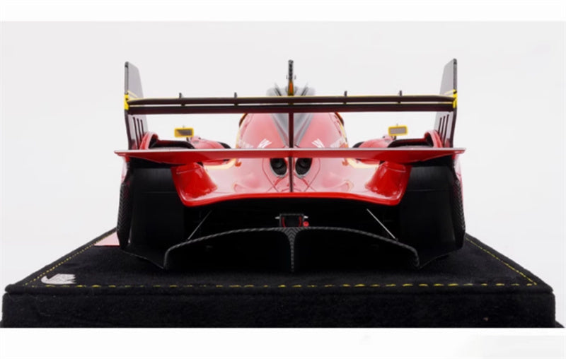 BBR MODELS Ferrari 499P #50 Hypercar Launch Edition 2022 red Black velvet base Adler Michelin Vistajet Hyper car Richard Mille 1:18 Car Pre-built Model view8