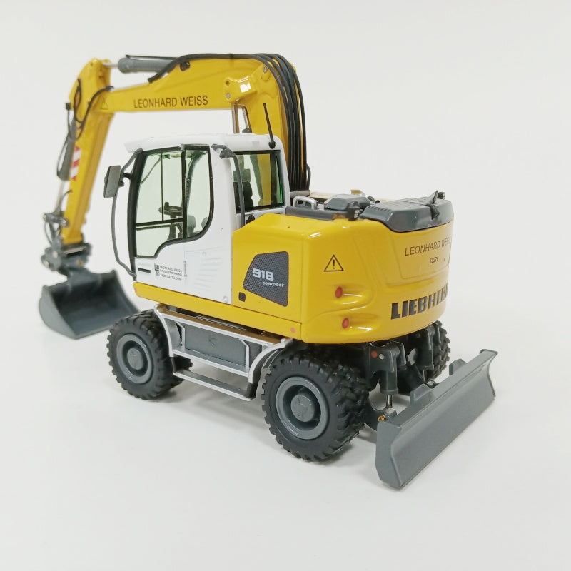 NZG Liebherr A918 Compact LEONHARD Wheeled Excavator 1:50 Truck Pre-built Model