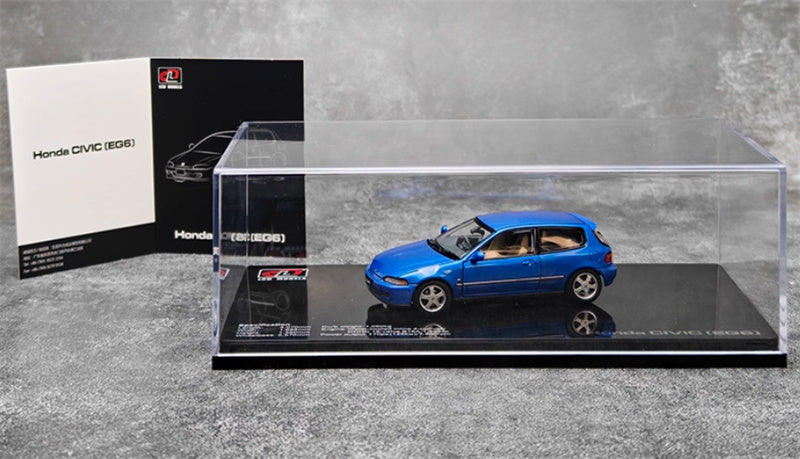 LCD-MODELS Honda Civic SiR II EG6 Fully open blue Beige Interior 1:43 Car Model view10