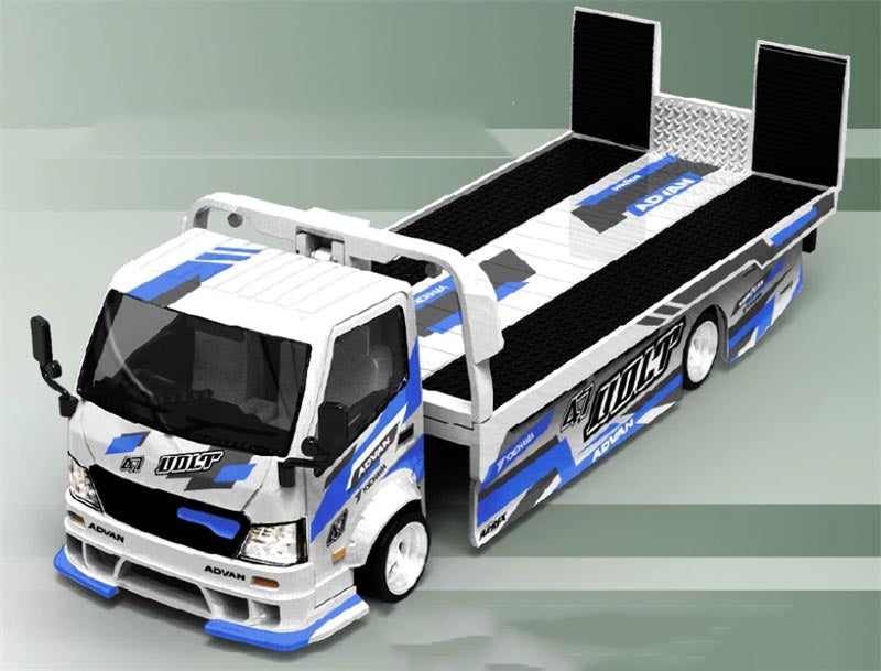 1:64 Hino H300 ADVAN Volt White Blue SUPCAR DIECAST Model