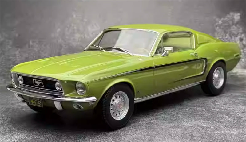 NOREV 1968 Ford Mustang Fastback GT light green 1:12 Car Pre-built Model view1