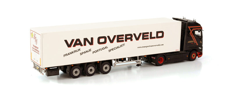 WSI VOLVO FH5 GLOBETROTTER XL 4X2 BOX TRAILER - 3 AXLE VAN OVERVELD 1:50 Truck Pre-built Model