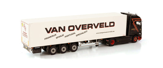 WSI VOLVO FH5 GLOBETROTTER XL 4X2 BOX TRAILER - 3 AXLE VAN OVERVELD 1:50 Truck Pre-built Model