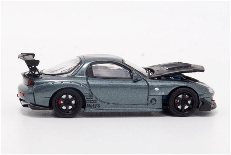 1:64 Mazda RX-7 RE Amemiya‌ Metallic Blue BSC DIECAST Limited Edition 499pcs ONLY Model
