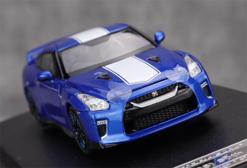 MOTORHELIX Nissan GT-R R35 50th Anniversary Edition Blue Limited Edition 999PCS ONLY 1:64 Car Pre-built Model view7