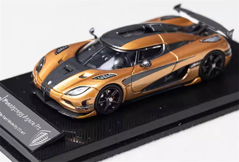 SmallcarsART Koenigsegg Agera RS Supercar Rose gold carbon fiber 1:64 Car Pre-built Model view1