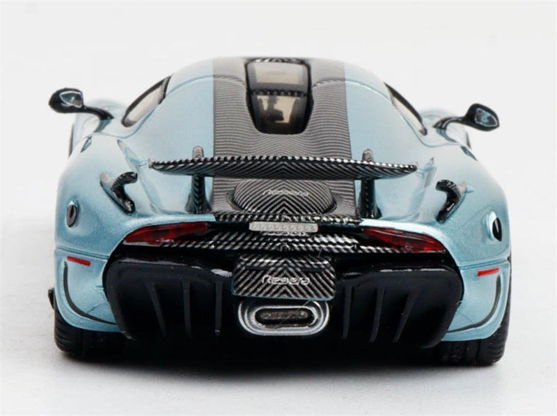 1:64 Koenigsegg Regera Carbon Fiber Glacier Blue SC ART DIECAST Civil Car Model